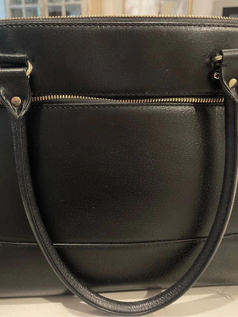 Kate Spade Wellesley Rachelle Black Leather Dome Satchel Pink Lining